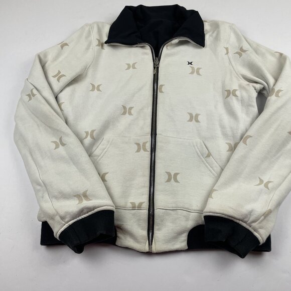 Hurley Reversible Jacket Women’s S Polyester Shell/Knit Logo All Over Print - Picture 2 of 9